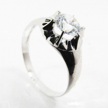 SORTIJA Y PENDIENTES ORO BLANCO PIEDRA