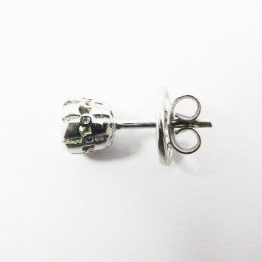 SORTIJA Y PENDIENTES ORO BLANCO PIEDRA