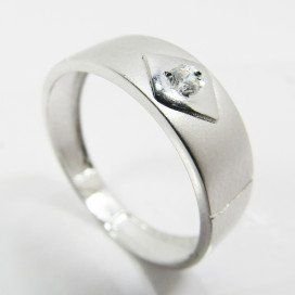 SORTIJA Y PENDIENTES ORO BLANCO PIEDRA