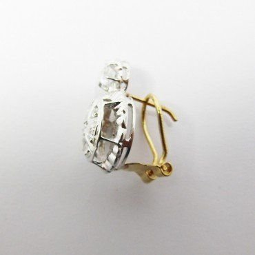 SORTIJA Y PENDIENTES ORO BLANCO PIEDRA