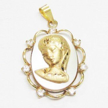 MEDALLAS ORO AMARILLO PIEDRA