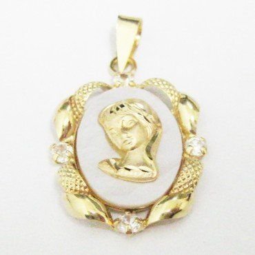 MEDALLAS ORO AMARILLO PIEDRA