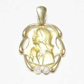 MEDALLAS ORO AMARILLO PIEDRA