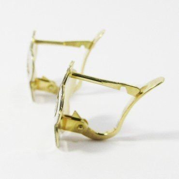 PENDIENTES ORO BICOLOR PIEDRA