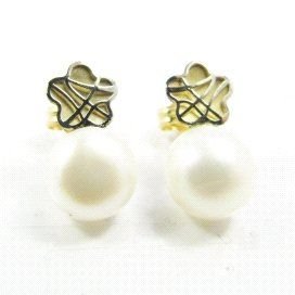 PENDIENTES NIÑA BICOLOR PERLA