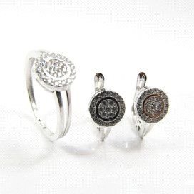 PENDIENTES NIÑA ORO BLANCO PIEDRA