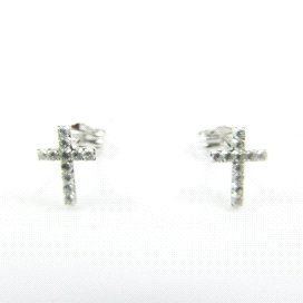 PENDIENTES NIÑA ORO BLANCO PIEDRA