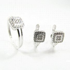 SORTIJA NIÑA ORO BLANCO PIEDRA