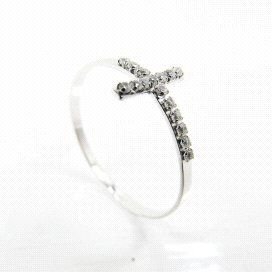 SORTIJA NIÑA ORO BLANCO PIEDRA