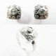 SORTIJA Y PENDIENTES ORO BLANCO PIEDRA