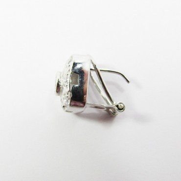 SORTIJA Y PENDIENTES ORO BLANCO PIEDRA