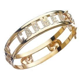 PULSERA SRA. ORO AMARILLO NOMBRE PIEDRA