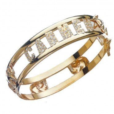 PULSERA SRA. ORO AMARILLO NOMBRE PIEDRA
