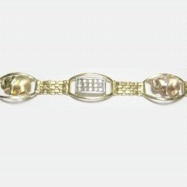 PULSERA SRA. ORO TRICOLOR ITALIANO PIEDR