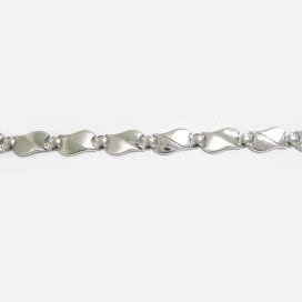 PULSERA SRA. ORO BLANCO ITALIANA LISA