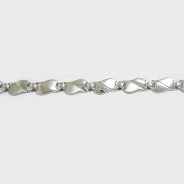 PULSERA SRA. ORO BLANCO ITALIANA LISA
