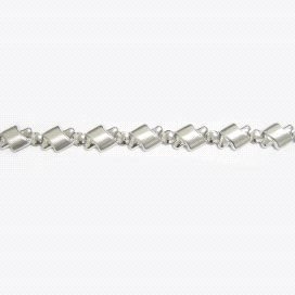 PULSERA SRA. ORO BLANCO ITALIANA LISA