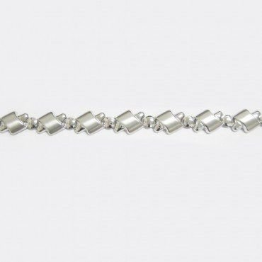 PULSERA SRA. ORO BLANCO ITALIANA LISA