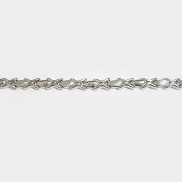 PULSERA SRA. ORO BLANCO ITALIANA LISA