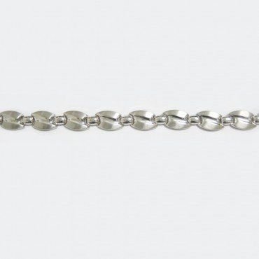 PULSERA SRA. ORO BLANCO ITALIANA LISA