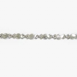 PULSERA SRA. ORO BLANCO ITALIANA LISA