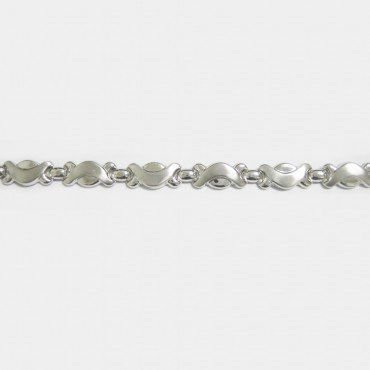 PULSERA SRA. ORO BLANCO ITALIANA LISA