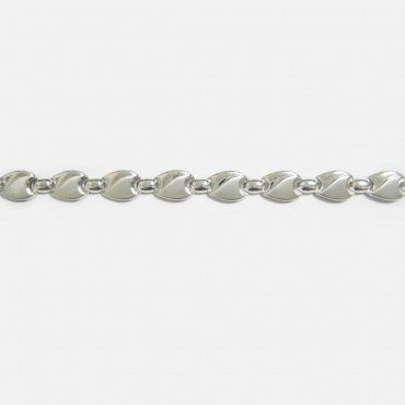 PULSERA SRA. ORO BLANCO ITALIANA LISA