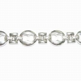 PULSERA SRA. ORO BLANCO ITALIANA LISA