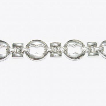 PULSERA SRA. ORO BLANCO ITALIANA LISA