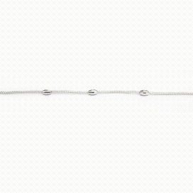 PULSERA SRA. ORO BLANCO ITALIANA LISA