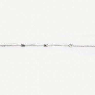 PULSERA SRA. ORO BLANCO ITALIANA LISA
