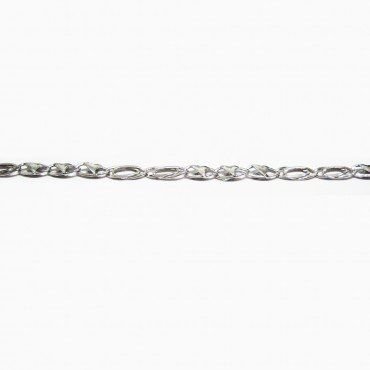 PULSERA SRA. ORO BLANCO ITALIANA LISA