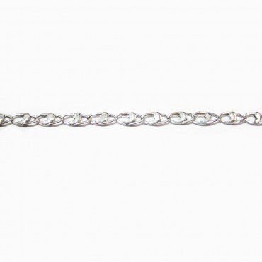 PULSERA SRA. ORO BLANCO ITALIANA LISA