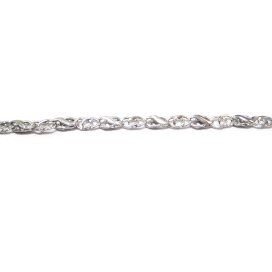 PULSERA SRA. ORO BLANCO ITALIANA LISA