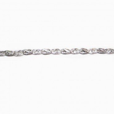 PULSERA SRA. ORO BLANCO ITALIANA LISA