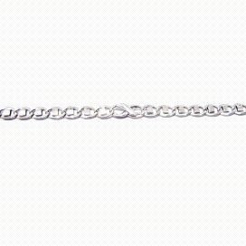 PULSERA SRA. ORO BLANCO ITALIANA LISA