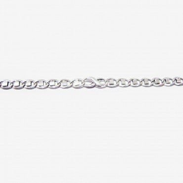 PULSERA SRA. ORO BLANCO ITALIANA LISA