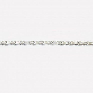PULSERA SRA. ORO BLANCO ITALIANO PIEDRA