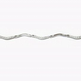 PULSERA SRA. ORO BLANCO ITALIANO PIEDRA