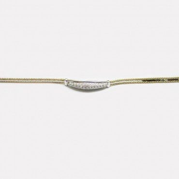 PULSERA SRA. ORO BLANCO ITALIANO PIEDRA