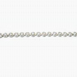 PULSERA SRA. ORO BLANCO PIEDRA