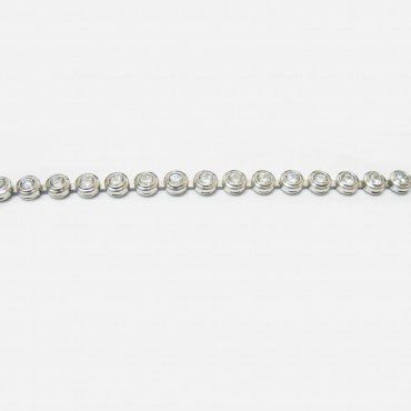 PULSERA SRA. ORO BLANCO PIEDRA