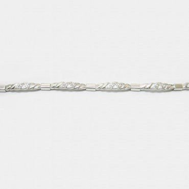 PULSERA SRA. ORO BLANCO PIEDRA