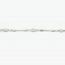 PULSERA SRA. ORO BLANCO PIEDRA