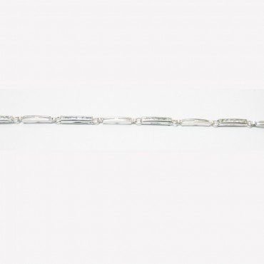 PULSERA SRA. ORO BLANCO PIEDRA