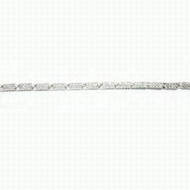 PULSERA SRA. ORO BLANCO PIEDRA
