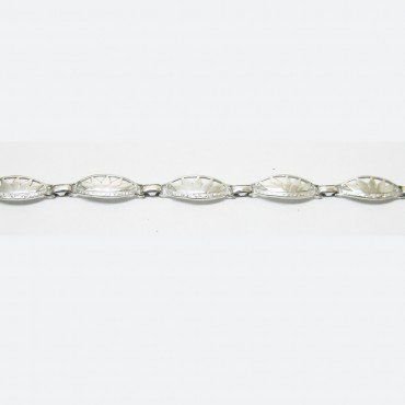 PULSERA SRA. ORO BLANCO PIEDRA
