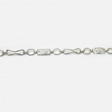 PULSERA SRA. ORO BLANCO PIEDRA