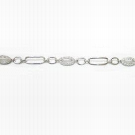 PULSERA SRA. ORO BLANCO PIEDRA