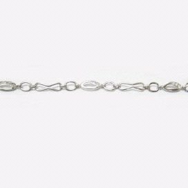 PULSERA SRA. ORO BLANCO PIEDRA